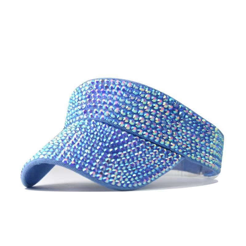 Rhinestones Sport Sun Visor Adjustable Summer Cap Visor Caps for Women (118)